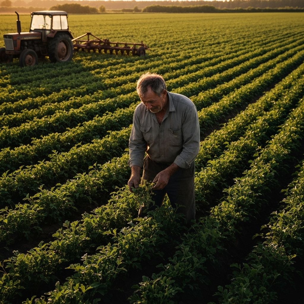 Farmer working in the field